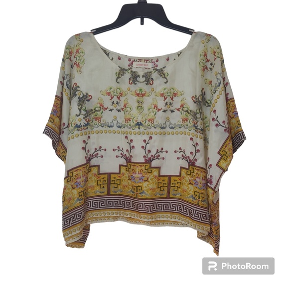 Johnny was 100% Silk Blouse Size Large - Picture 7 of 7